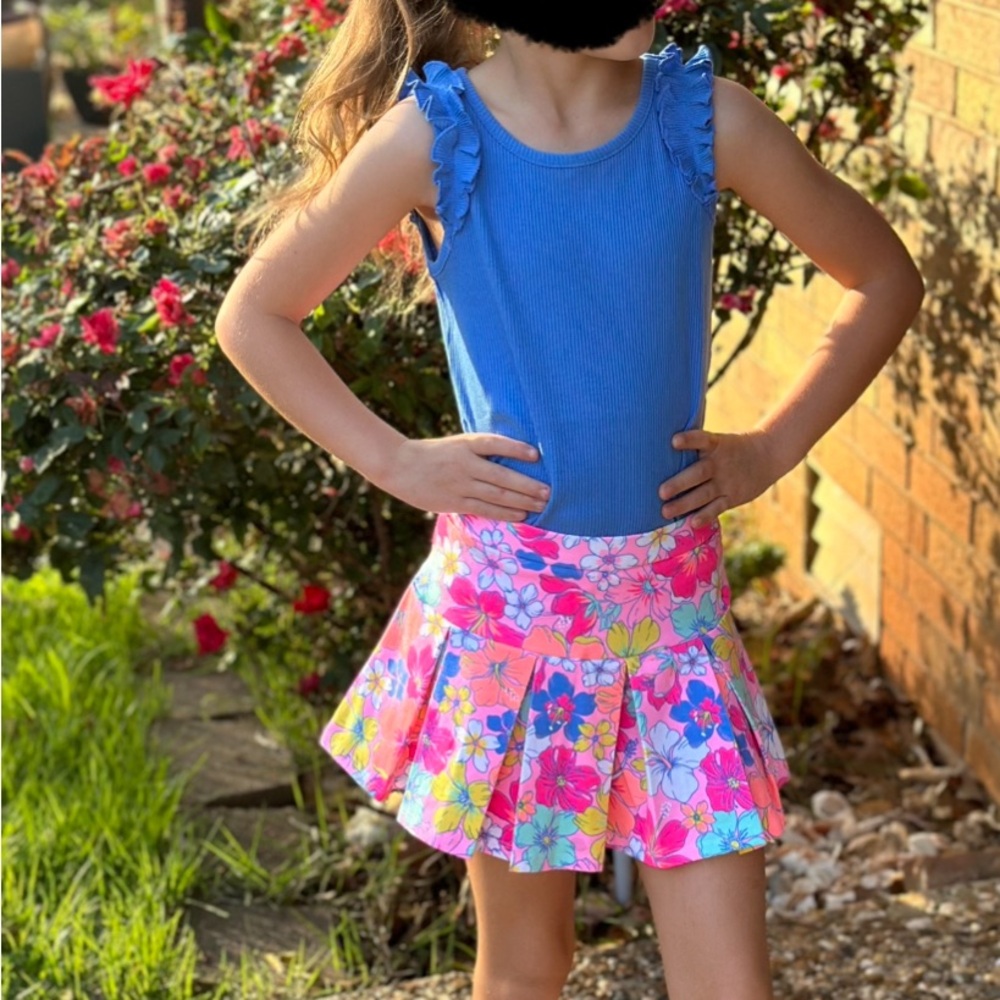 BEAUTIFUL Mizrahi Floral Kids Skort Set